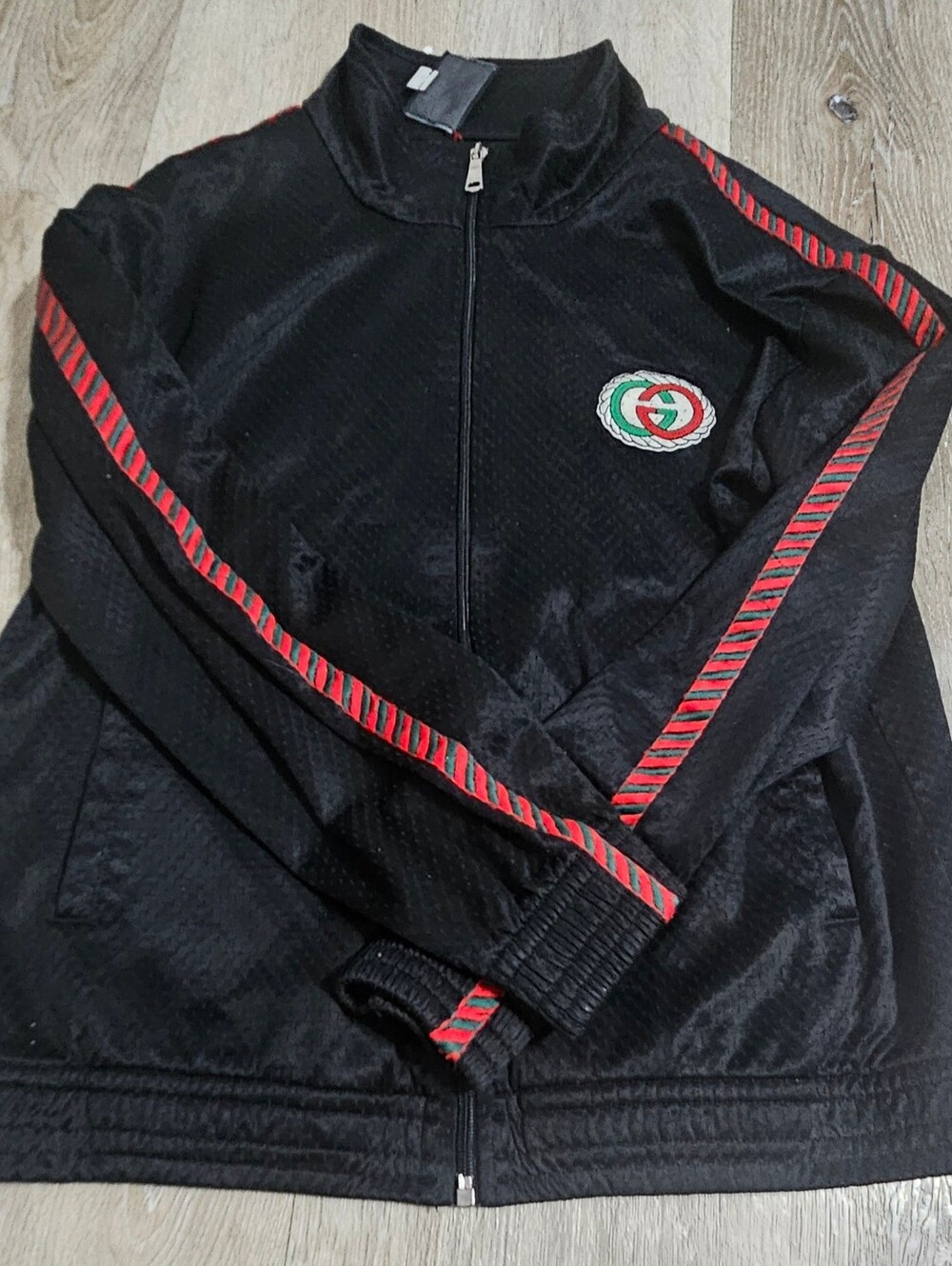 Gucci Airtex Rope Taped GG Logo Track Jacket Size S
